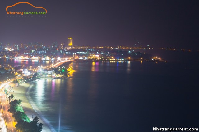 Nha Trang beach at night