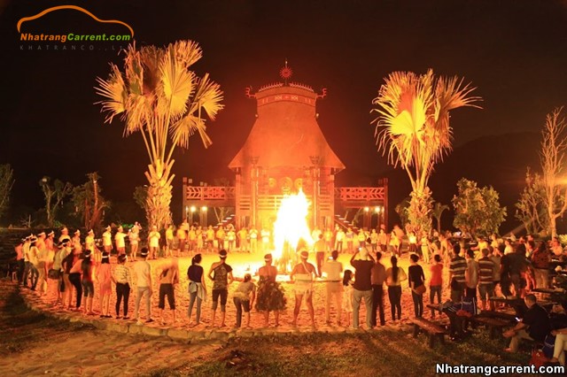 Village of Lak Kon Ku Nha Trang at night